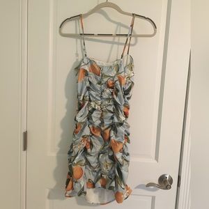Mini orange printed Cider dress, size small.